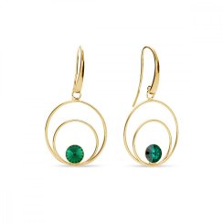 Náušnice zelené so Swarovski Elements Glory KWODG1122SS29EM Emerald