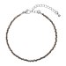 Náramok s pravými grey spinel kameňmi 43055.3 oceľ