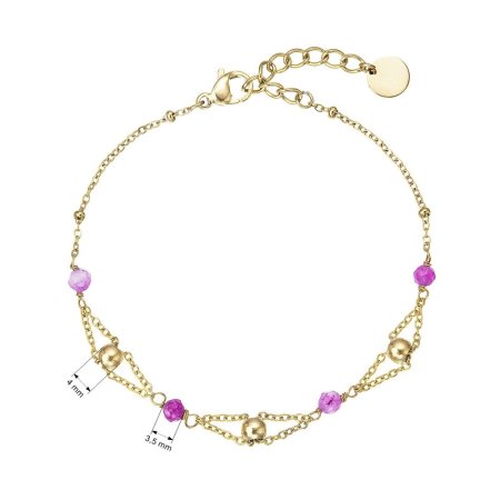 Náramek ocelový s ametystem 43073.3