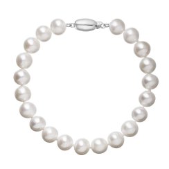 Perlový náramek z říčních perel se zapínáním z bílého 14 karátového zlata 823003.1/9271B bílý