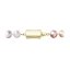 Perlový náhrdelník z riečnych perál so zapínaním zo 14 karátového zlata 922004.3/9267A multi