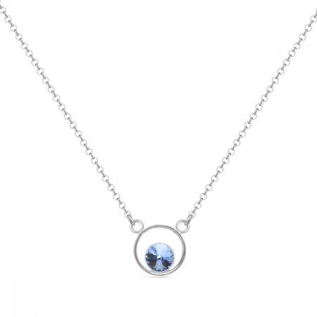 Náhrdelník modrý se Swarovski Elements Fame NOM1122SS29LS Light Sapphire
