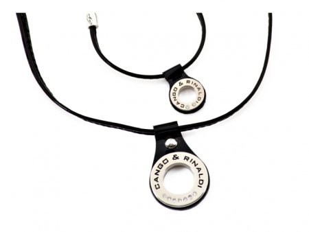 Kožený náramok čierny Cango & Rinaldi lakovaný sa Swarovski Elements