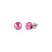 Náušnice ružové Rivoli sa Swarovski Elements Sweet Candy Studs K1122SS29R Rose 6 mm