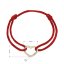 Kabbalah náramek s pozlaceným stříbrným srdcem 13093.3 red