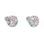 Stříbrné náušnice pecka s krystaly Swarovski mix barev kulaté 31336.3 Sakura