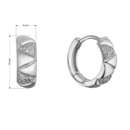 Strieborné ozdobné kruhy 11765.1