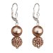 Náušnice so Swarovski Elements 31155.3 Bronze