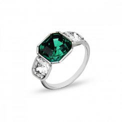 Prsten zelený se Swarovski Elements Imperial Trio P44803EMC Emerald
