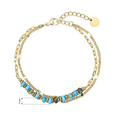 Náramek ocelový s africkým tyrkysem 43102.3