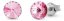 Náušnice ružové Rivoli sa Swarovski Elements Sweet Candy Studs K1122SS29R Rose 6 mm