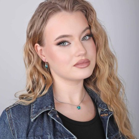 Sada šperkov s kryštálmi Swarovski náušnice a prívesok modré srdce 39003.3 Blue Zircon