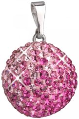 Přívěsek se Swarovski Elements růžová kulička 34081.3 Rose