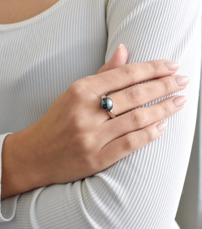 Prsten se Swarovski Elements perla 35022.3 Tahiti 10 mm
