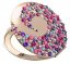 Kosmetické kapesní zrcátko se Swarovski Elements Corals růžovo fialové EL-07.4