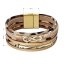Náramok textilný široký s ozdobou infinity 53011.3 beige