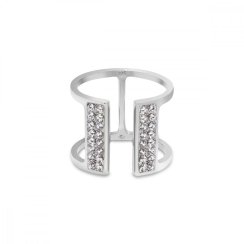 Prsten čirý se Swarovski Elements Radiance PFMP2C Krystal