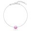 Strieborný náramok so syntetickým opál ružový guľatý 13019.3 Pink s. Opal