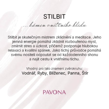 Náramek s minerálními kameny stilbit 43058.3