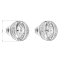 Strieborné náušnice pecka so zirkónom biele okrúhle 11112.1