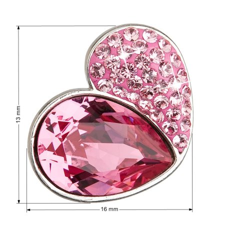 Přívěsek růžový se Swarovski Elements 34161.3 srdce Rose