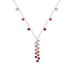 Náhrdelník červený se Swarovski Elements Milipedo NKROLO2038RU Ruby
