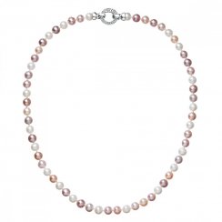 Perlový náhrdelník z pravých riečnych perál mix farieb 22004.3
