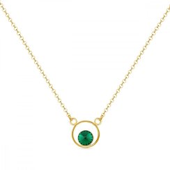 Náhrdelník zelený so Swarovski Elements Fame NOMG1122SS29EM Emerald