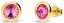 Náušnice ružové strieborné pozlátené sa Swarovski Elements Tiny Bonbon Studs KRG1122SS29R Rose 6 mm
