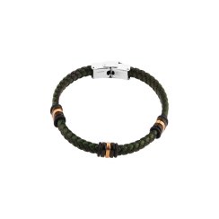 Pánský náramek 43088.3 černý/zelený