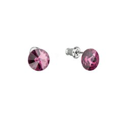 Náušnice Rivoli se Swarovski Elements Amethyst 8 mm
