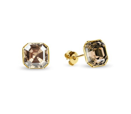 Náušnice hnedé so Swarovski Elements Imperial Stud KG44806LCT Light Colorado Topaz