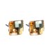 Náušnice so Swarovski Elements diskoštvorec Light Topaz 10 mm