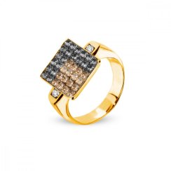 Prsteň šedý sa Swarovski Elements Kingdom PGFM6SNGS Silver Night