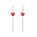 Náušnice červené se Swarovski Elements Soul KWS280810LSI Light Siam