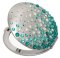 Kosmetické kapesní zrcátko se Swarovski Elements Corals IV tyrkysové EL-10.6