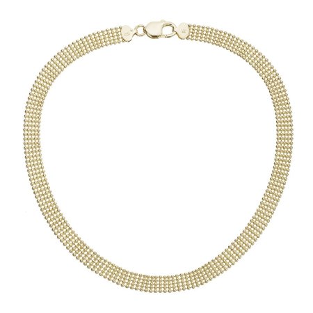 Elegantní náhrdelník pozlacený kuličkový 72102