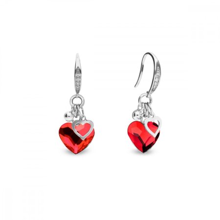 Náušnice červené se Swarovski Elements Bliss KWCMIX2808LSI Light Siam