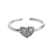 Prsten čirý se Swarovski Elements Srdce Krystal
