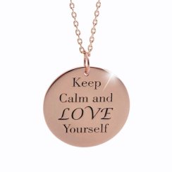 Náhrdelník ružový Keep calm and love yourself Rose zlaté