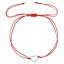 Kabbalah náramok so strieborným srdiečkom 13042.3 red