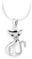 Náhrdelník so Swarovski Elements mačka Krystal