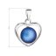 Strieborný prívesok s tmavo modrou matnou perlou srdca 34246.3 Dark Blue