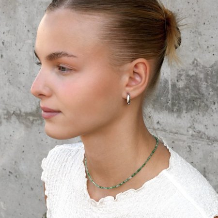 Náhrdelník z pravého achátu 42012.3 ocel