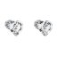 Stříbrné náušnice pecka s krystaly Swarovski bílé srdce 31139.1 Krystal