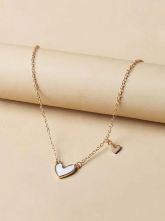 Zlatý náhrdelník s príveskom v tvare Srdca
