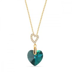 Náhrdelník zelený se Swarovski Elements Amore NCSG622814EM Emerald