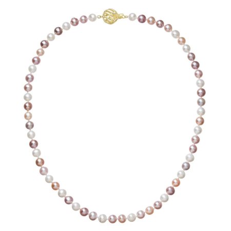 Perlový náhrdelník z říčních perel se zapínáním ze 14 karátového zlata 922004.3/9264A multi