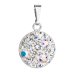Stříbrný přívěsek s krystaly Swarovski ab efekt kulatý 34225.2 AB