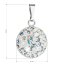 Stříbrný přívěsek s krystaly Swarovski modrý kulatý 34225.3 Light Sapphire